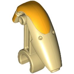 Minifig Head Special with Clip, Mechanical with Orange Insignia Print (Battle Droid Commander)