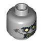Minifig Head Zombie, White Eyes, Yellowed Teeth with One Missing Tooth Print [Hollow Stud]