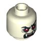 Minifig Head Lord Vampyre, Fangs, Red Eyes, Angry Eyebrows, Mouth Closed / Mouth Open Print