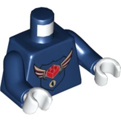 Torso MBA Level 4 Logo Print, Dark Blue Arms, White Hands