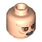 Minifig Head Bib Fortuna, Bared Teeth, Orange Eyes and Wrinkles Print