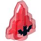 Rock 1 x 2 Crystal Stepped with Black Bat Print