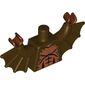 Torso with Bat Wings and Medium Nougat Fur Print, Dark Brown Arms with Wings, Reddish Brown Hands