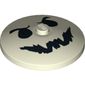 Dish 4 x 4 Inverted [Radar] with Black Ghost Face Print
