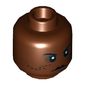 Minifig Head Agen Kolar, Mouth and Dots on Cheeks Print