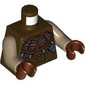 Torso Leather Armour Print, Dark Tan Arms, Reddish Brown Hands
