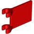 11055 FLAG WITH 2 HOLDERS in Bright Red/ Red