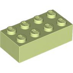 LEGO part 3001 BRICK 2X4 in Spring Yellowish Green/ Yellowish Green