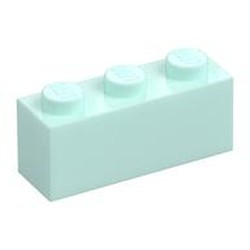 LEGO part  BRICK 1X3 in Aqua/ Light Aqua
