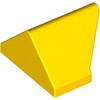 Yellow Slope 45° 2 x 1 Double / Inverted with Bottom Stud Holder