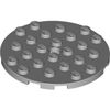 Light Bluish Gray Plate Round 6 x 6 with Hole
