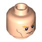 Minifig Head Aquaman, Thick Orange Eyebrows, Cheek Lines, Frown / Angry Print