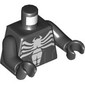Torso Muscles, White Venom Logo Print, Black Arms, Black Hands