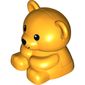 Duplo Teddy Bear Sitting - Black Eyes with White Pupil - Black Nose and Mouth Print