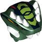 Minifig Head Special, Snake with Horns and Scales Lime, with Yellow Eyes Print (Acidicus)