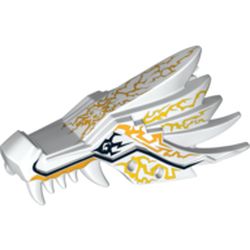 Creature Body Part, Dragon Head Upper Jaw with Yellow Lightning Spirit Print