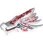 Creature Body Part, Dragon Head Upper Jaw with Red and Dark Red Fire Spirit Print