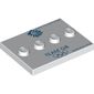 Plate Special 3 x 4 with 1 x 4 Center Studs and 'TEAM GB' and Olympic Rings Print