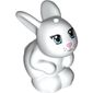 Animal, Rabbit / Bunny Sitting with Blue Eyes and Pink Nose and Mouth Print