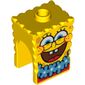 Minifig Head Special, SpongeBob with Open Smile Large and Blue Lei Print