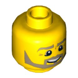 LEGO part MINI HEAD NO. 1582 in Bright Yellow/ Yellow