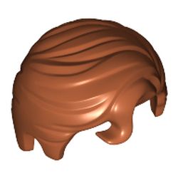 LEGO part MINI WIG, NO. 27 in Dark Orange