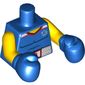 Torso Tank Top with Team GB Logo, Muscles, and Belt with 'GB' Print, Yellow Arms, Blue Boxing Gloves