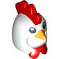 Costume / Mask, Chicken with Yellow Beak and Red Comb and Wattles Print