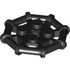 Black Plate Special 2 x 2 with Bar Frame Octagonal, Reinforced, Completely Round Studs