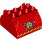 Duplo Container Tank Upper Section with Stripes and Fire Logo Print