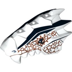Creature Body Part, Dragon Head Upper Jaw with Scales and Teeth and Reddish Brown and Black Earth Spirit Print
