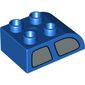 Duplo Brick 2 x 3 with Curved Top and Double Window Print on Both Sides