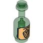 Equipment Bottle with Black Grapes on Gold Background Label Print