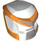 Helmet, Mech with Open Visor Small and Orange and Silver Markings Print
