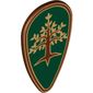 Shield Ovoid with Tree with Gold Leaves Print