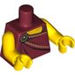 Torso Toga with Gold Clasp Print, Yellow Arms and Hands