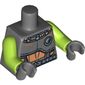 Torso Armor Spacesuit with 'SHAMI' and Silver Belt Print, Lime Arms, Dark Bluish Gray Hands