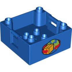 LEGO PART 47423pr0008 Duplo Container Box 4 x 4 with Studs on Corners ...