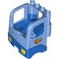 Duplo Truck Semi-Tractor Cab with Blue Base and Box and Arrows and Globe Print
