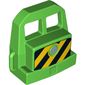 Duplo Train Locomotive Front with Silver Headlight and Diagonal Stripes Print