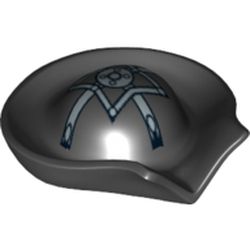 Hat Pirate Circular with Fold in Brim and Silver Print