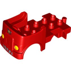 Duplo Truck Body, with Reverse Fire Logo, and Headlights on Front Print