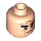 Minifig Head Bifur the Dwarf, Dual Sided, Bushy Eyebrows, Dark Orange Scars, Stern / Bared Teeth Print [Hollow Stud]
