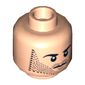 Minifig Head Kili the Dwarf, Dual Sided, Beard Stubble, Calm / Battle Rage Print [Hollow Stud]