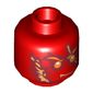 Minifig Head Kai (NRG), Fire Energy Print [Hollow Stud]