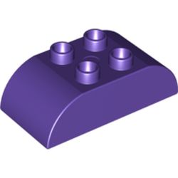 LEGO part BRICK 2X4 W. BOWS in Medium Lilac/ Dark Purple
