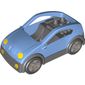 Duplo Car Coupe with Dark Gray Base, and Headlights