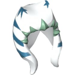 Headdress Togruta Montrals, Dark Blue and Sand Green Ahsoka Print