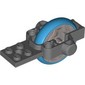 Fly Wheel with Plate 2 x 8 and Dark Azure Tire [Complete Assembly] (Rip Cord Base)