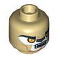 Minifig Head Lennox, Lion with Orange Eyes, Brown Nose, Teeth, Closed / Open Mouth Print